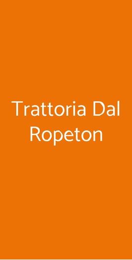 Trattoria Dal Ropeton, Verona