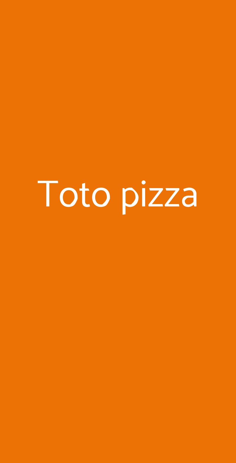 Toto pizza Cosenza menù 1 pagina
