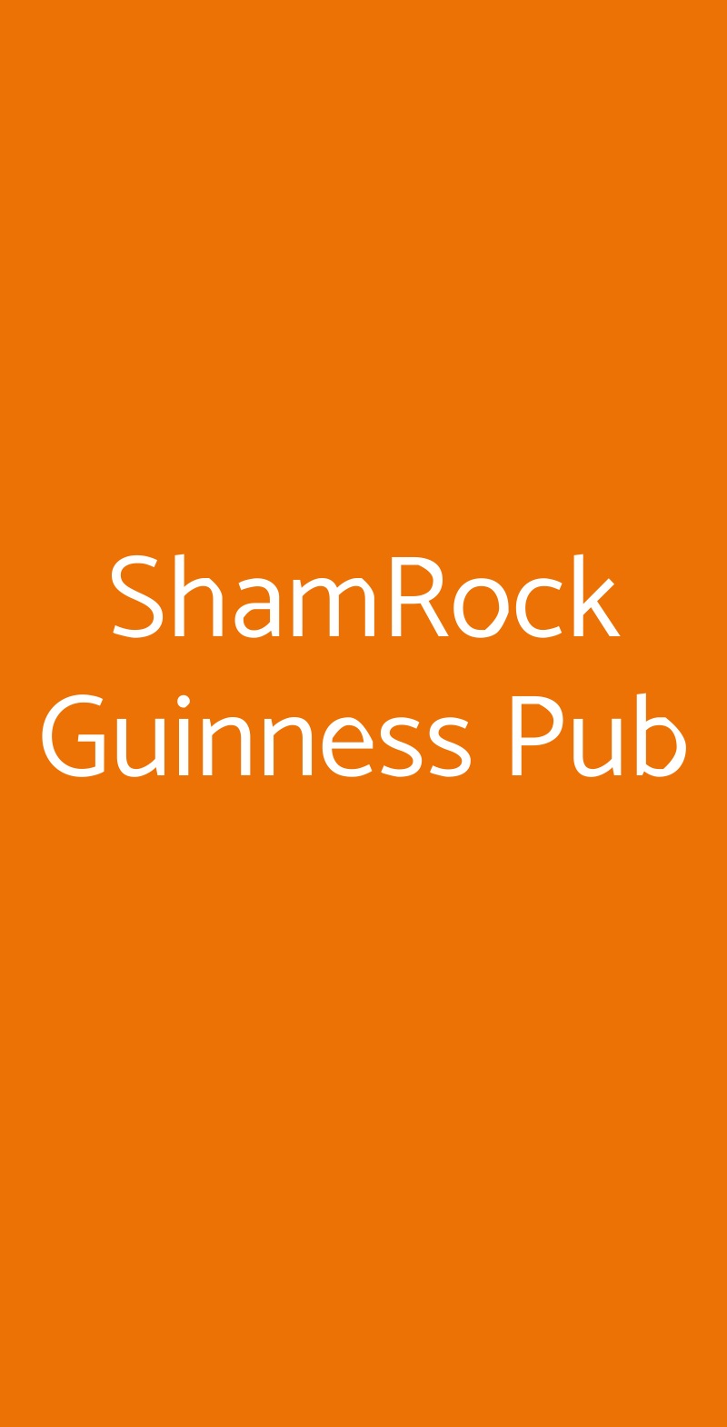 ShamRock Guinness Pub Rende menù 1 pagina