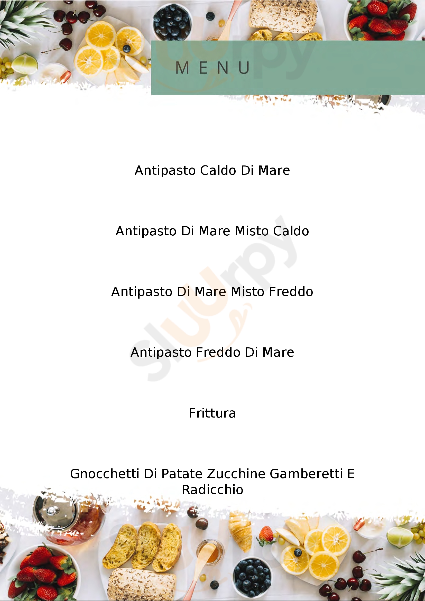 L'Ottagono Belvedere Marittimo menù 1 pagina