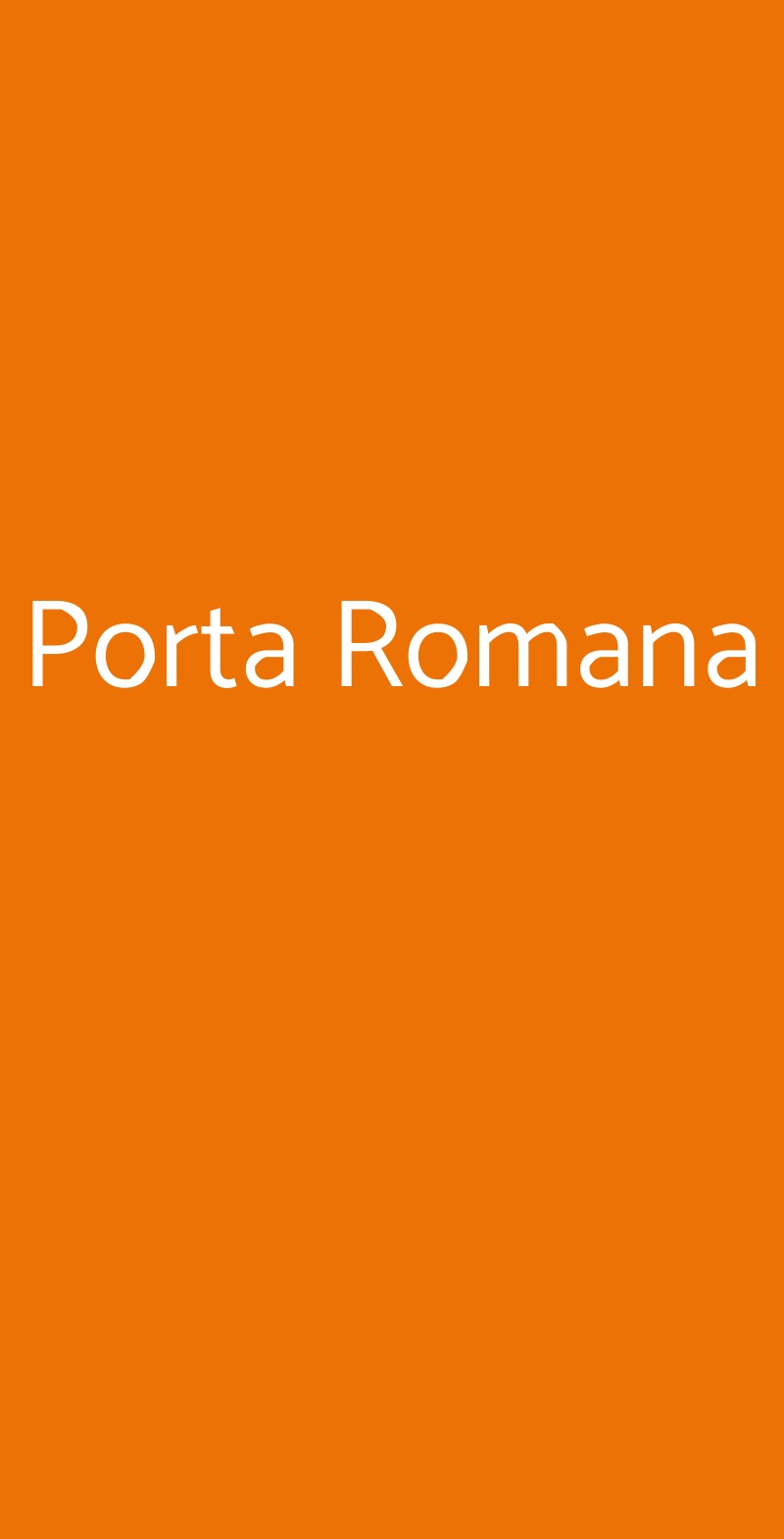 Porta Romana Rossano menù 1 pagina