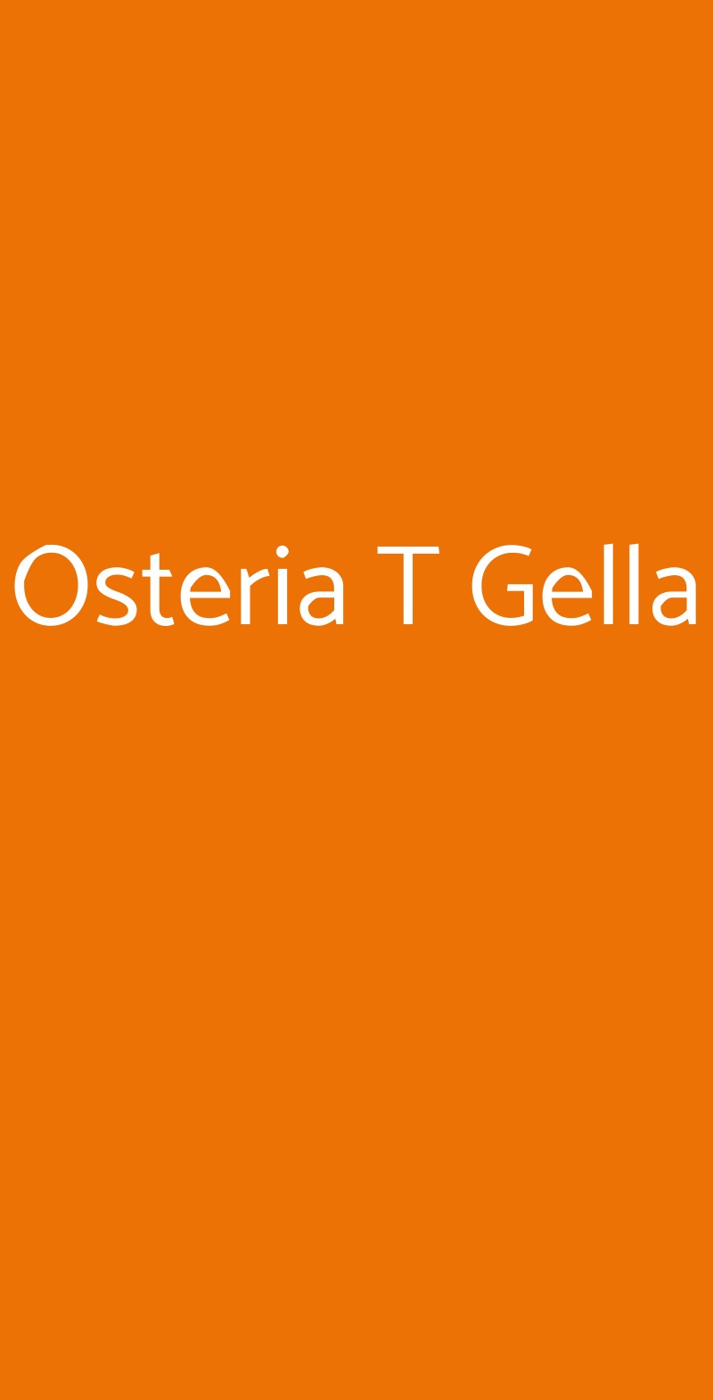 Osteria T Gella Verona menù 1 pagina