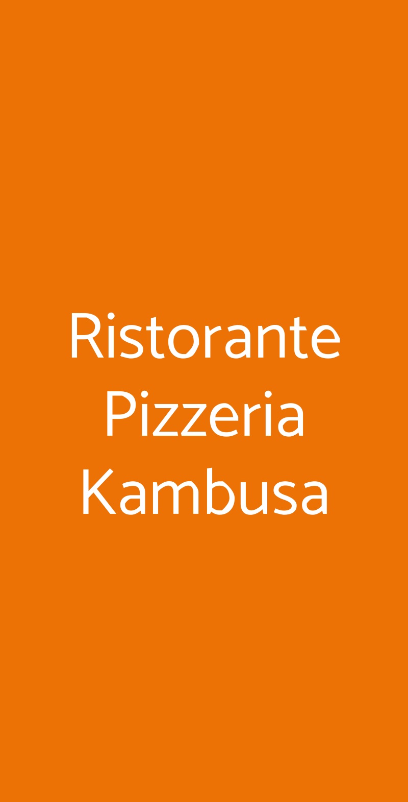 Ristorante Pizzeria Kambusa Lazise menù 1 pagina