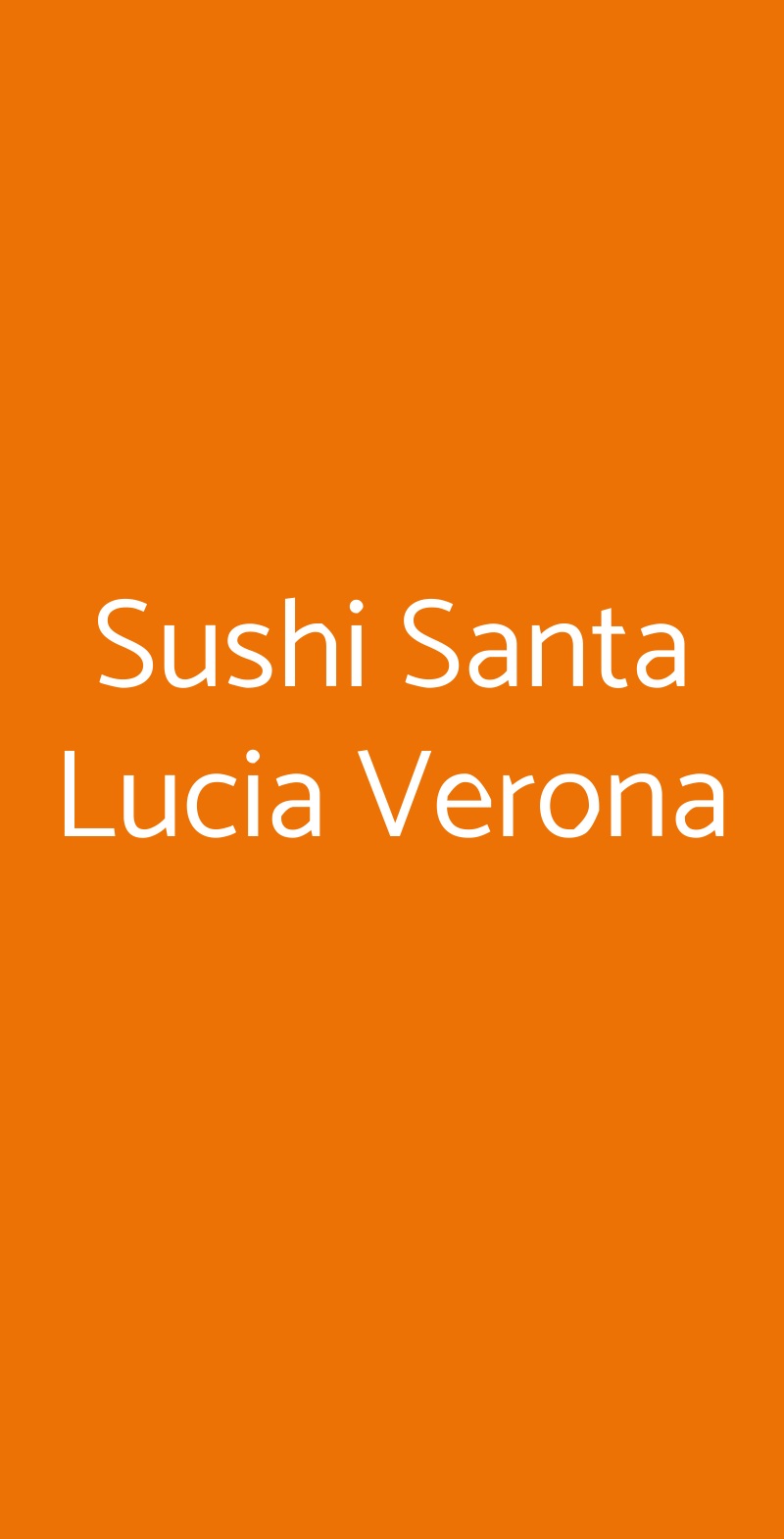 Sushi Santa Lucia Verona Verona menù 1 pagina