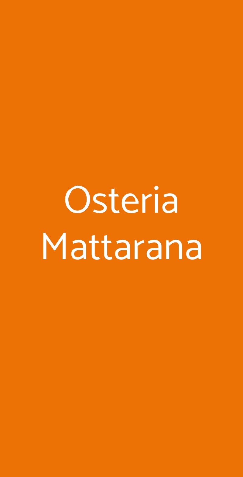 Osteria Mattarana Verona menù 1 pagina