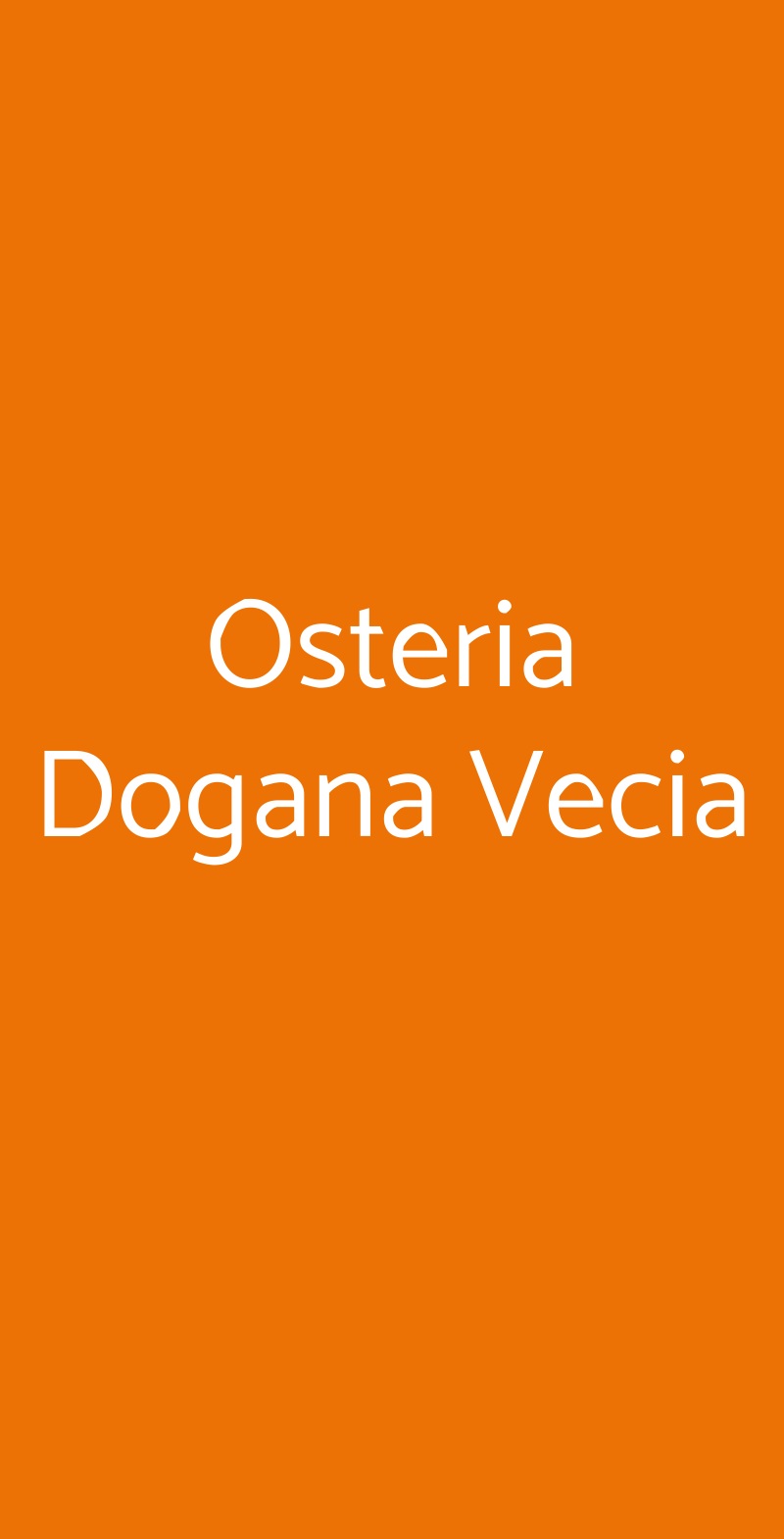 Osteria Dogana Vecia Verona menù 1 pagina