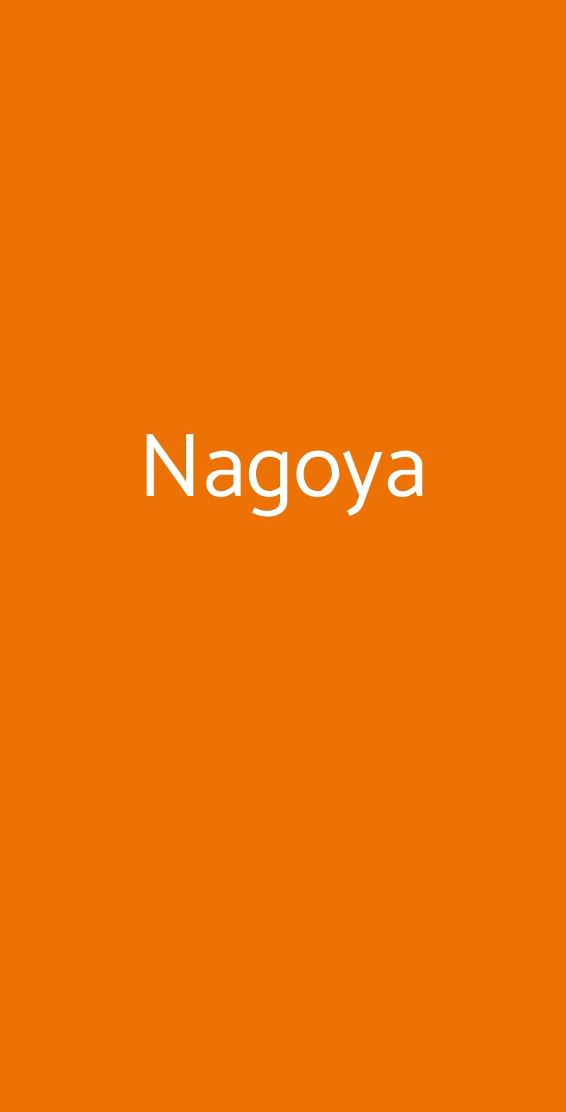Nagoya Verona menù 1 pagina