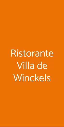 Ristorante & Country Hotel Villa De Winckels, Tregnago