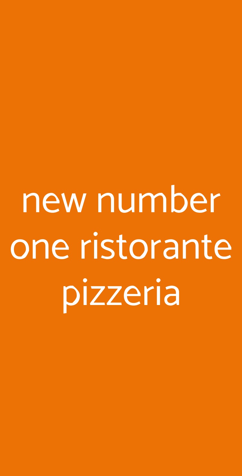 new number one ristorante pizzeria Rovito menù 1 pagina