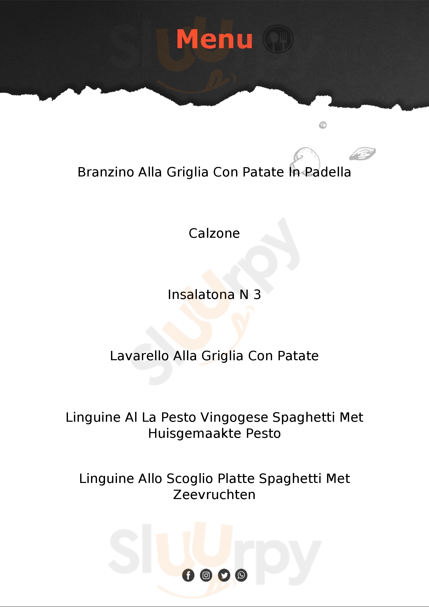 Pizzeria Ristorante Cometa Azzurra Peschiera del Garda menù 1 pagina