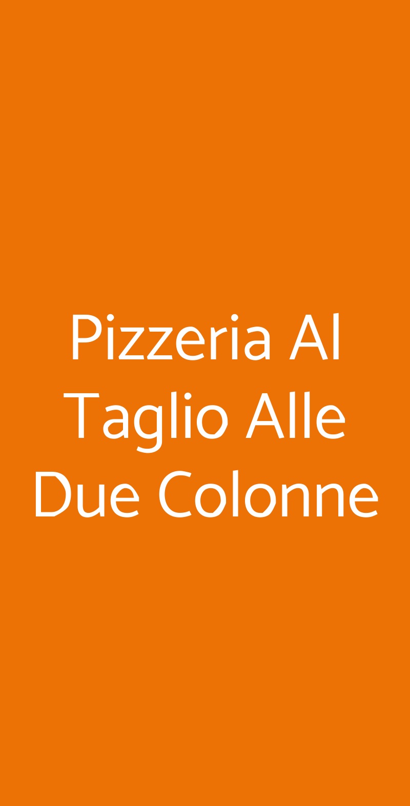 Pizzeria Al Taglio Alle Due Colonne Verona menù 1 pagina