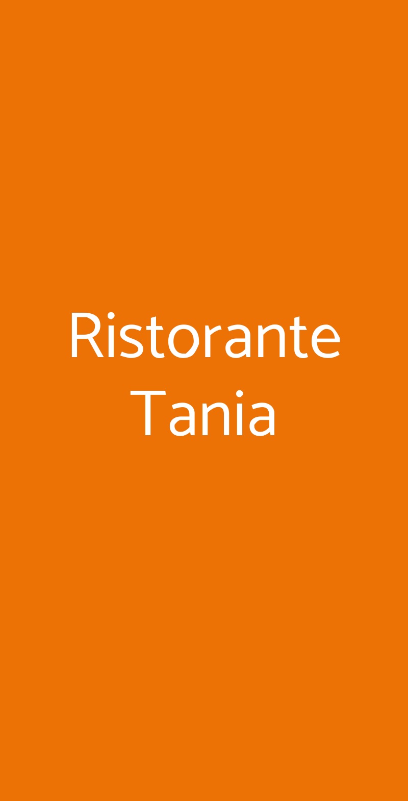 Ristorante Tania Corigliano Calabro menù 1 pagina