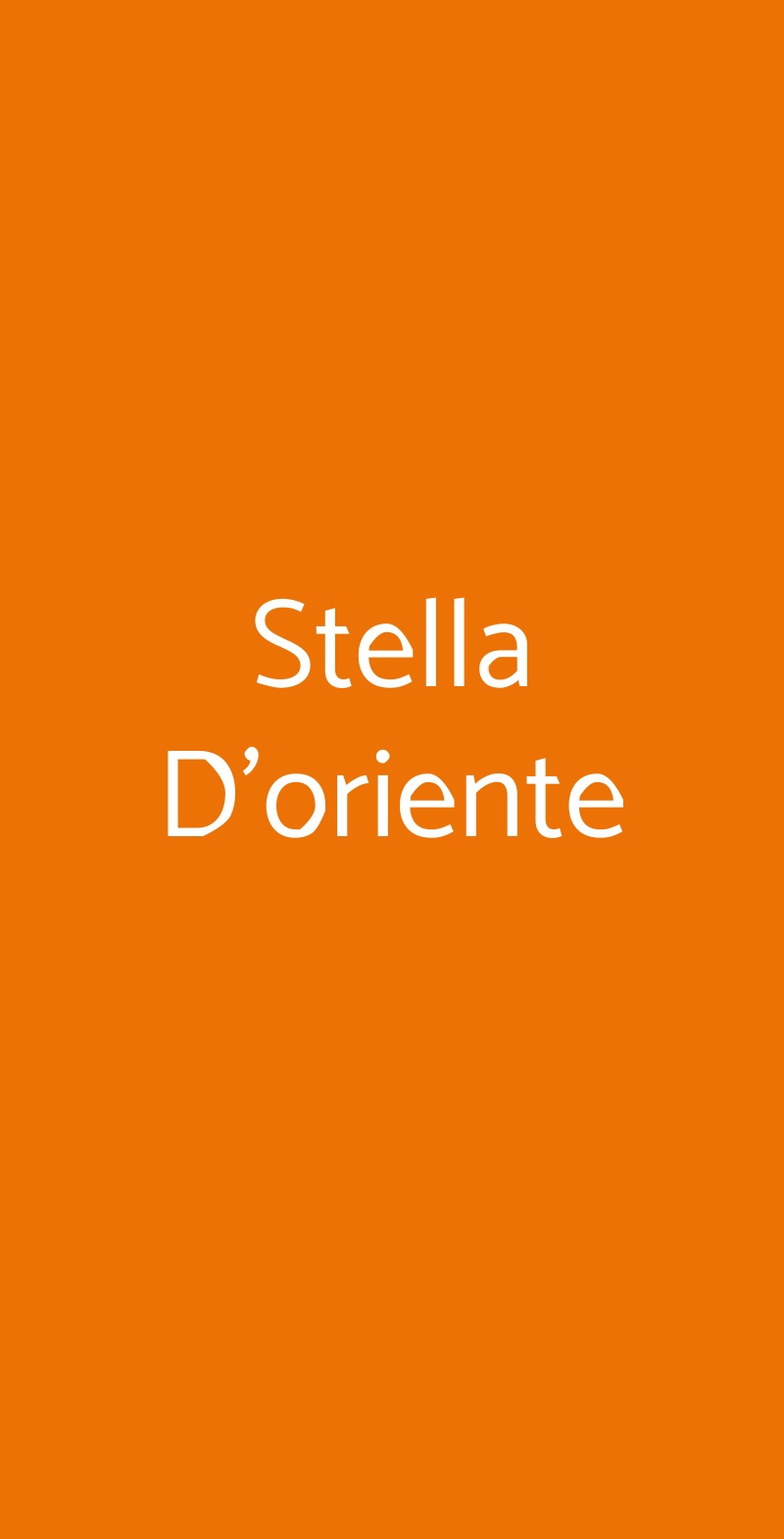 Ristorante Stella D'oriente Verona menù 1 pagina