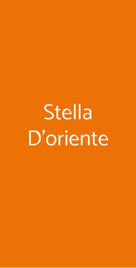 Ristorante Stella D'oriente, Verona