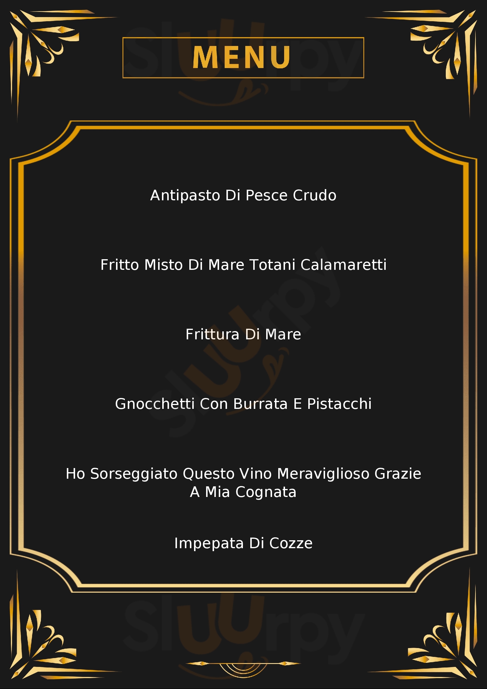 Elite Restaurant Cetraro menù 1 pagina