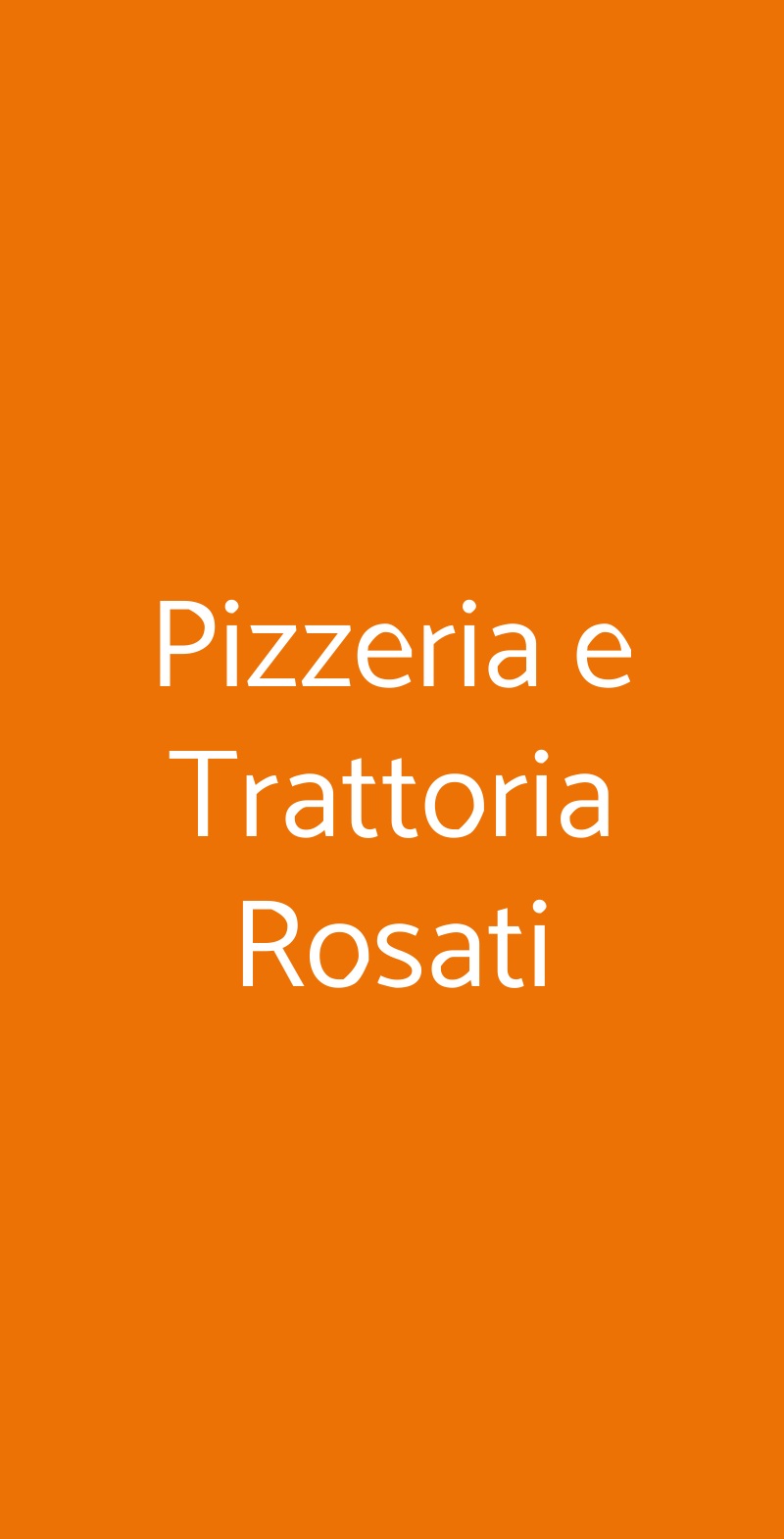 Pizzeria e Trattoria Rosati Mozzecane menù 1 pagina
