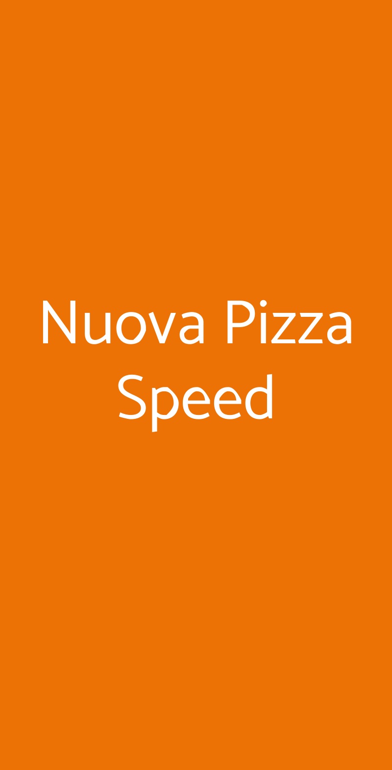 Nuova Pizza Speed San Martino Buon Albergo menù 1 pagina