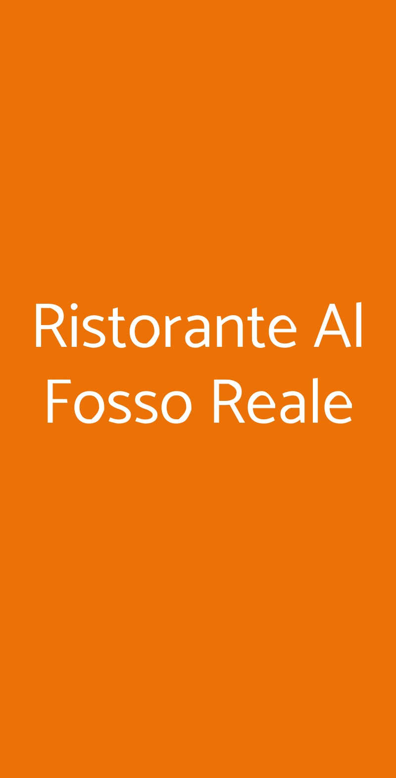 Ristorante Al Fosso Reale Livorno menù 1 pagina