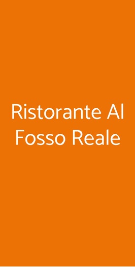 Ristorante Al Fosso Reale, Livorno