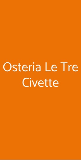 Osteria Le Tre Civette, Livorno
