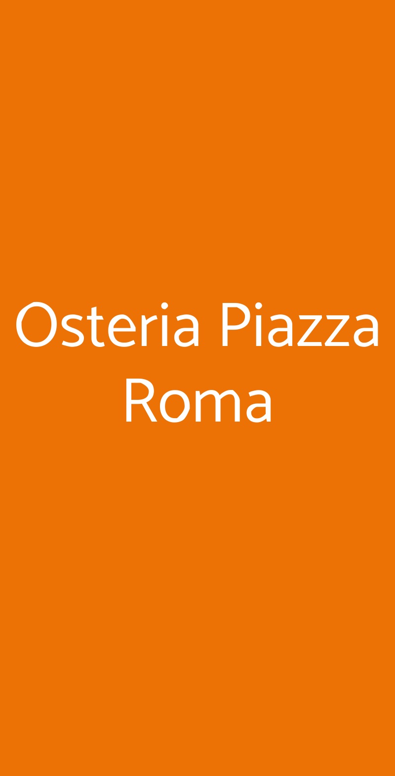 Osteria Piazza Roma Livorno menù 1 pagina