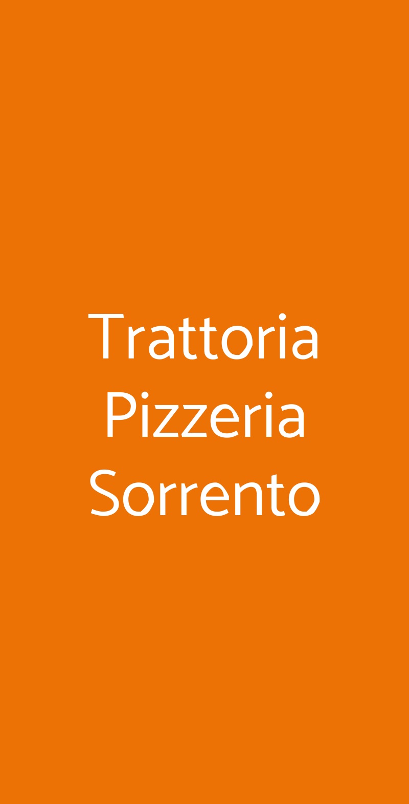 Trattoria Pizzeria Sorrento Verona menù 1 pagina