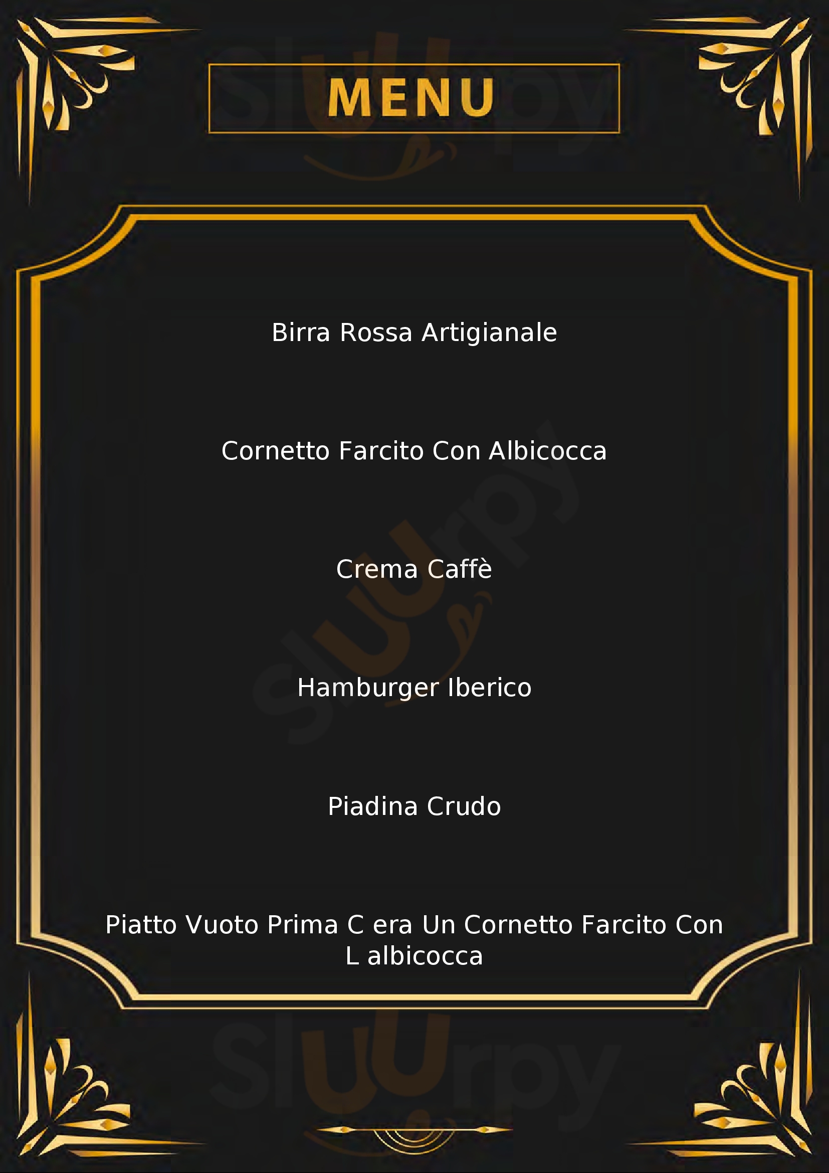 X Caffe E Food Verona menù 1 pagina