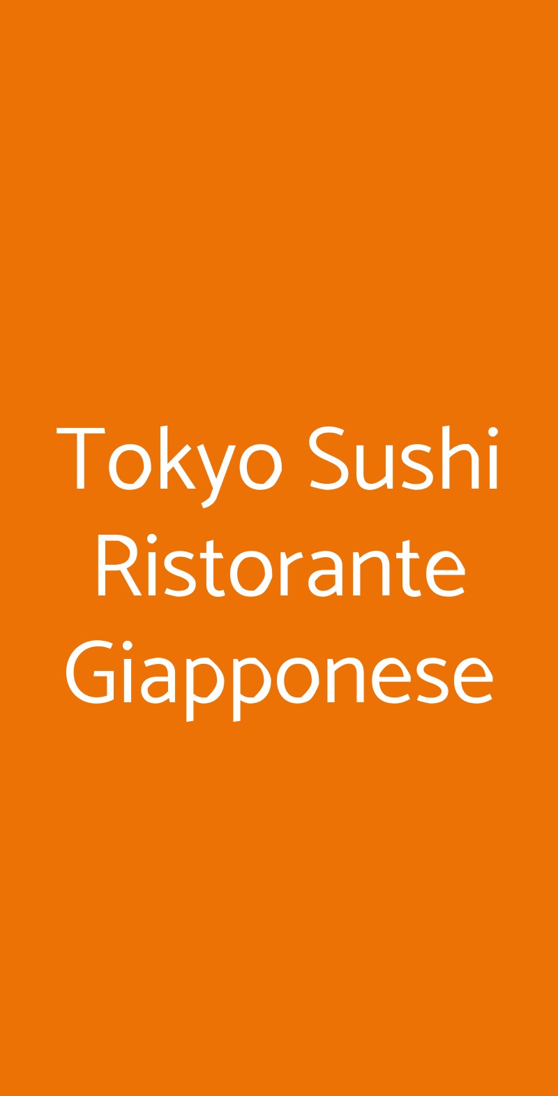Tokyo Sushi Ristorante Giapponese Verona menù 1 pagina