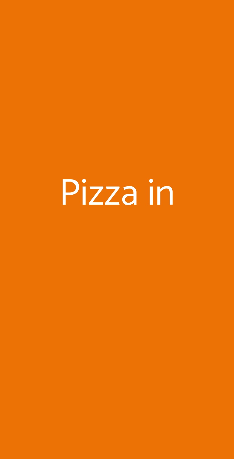 Pizza in Verona menù 1 pagina