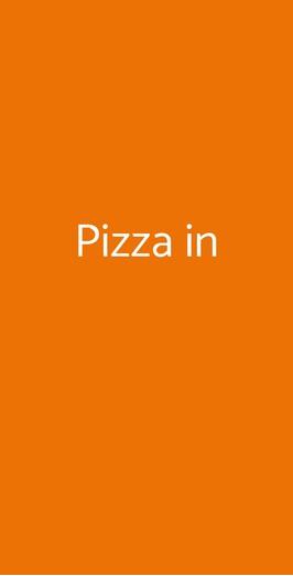Pizza In, Verona