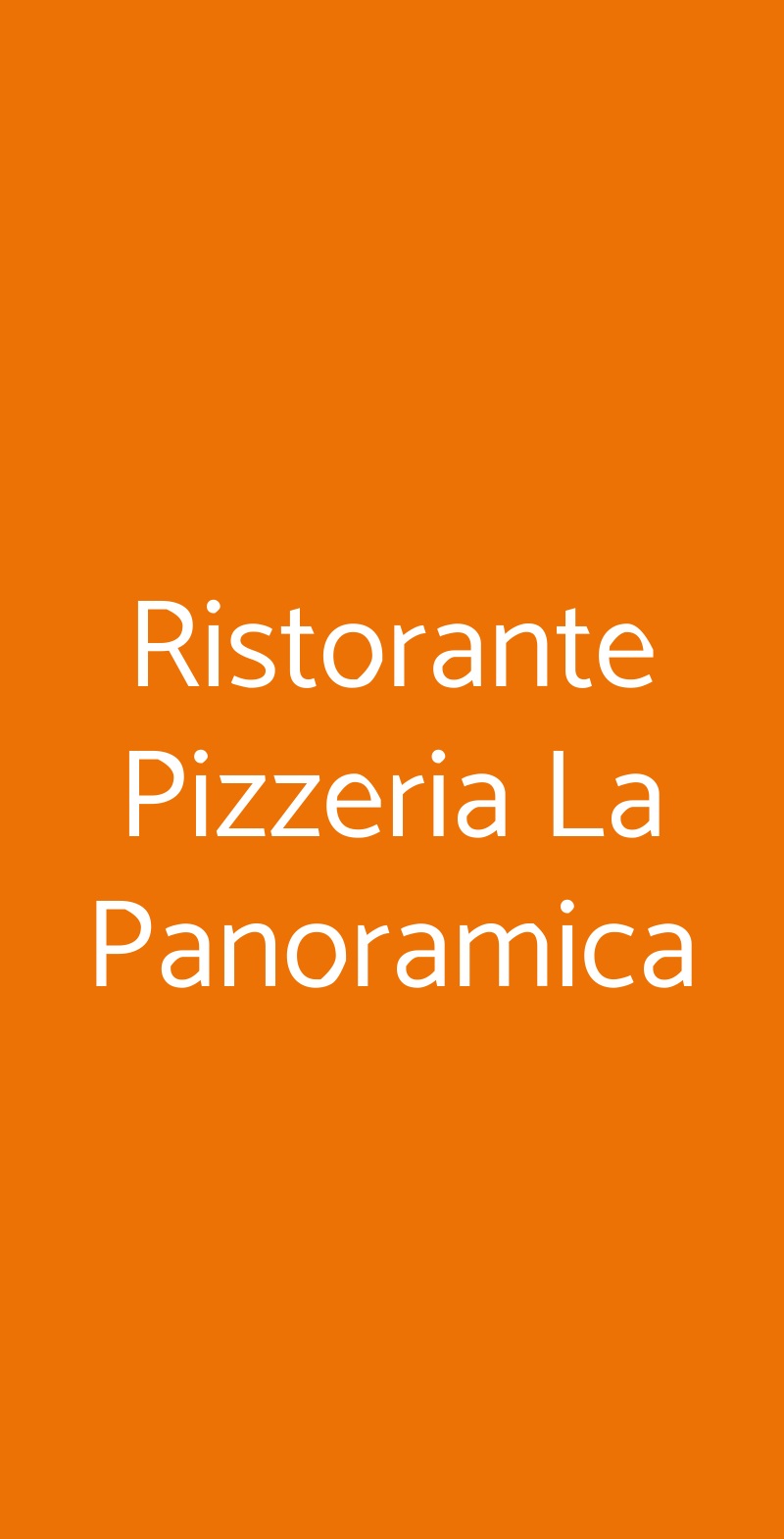 Ristorante Pizzeria La Panoramica Colognola ai Colli menù 1 pagina