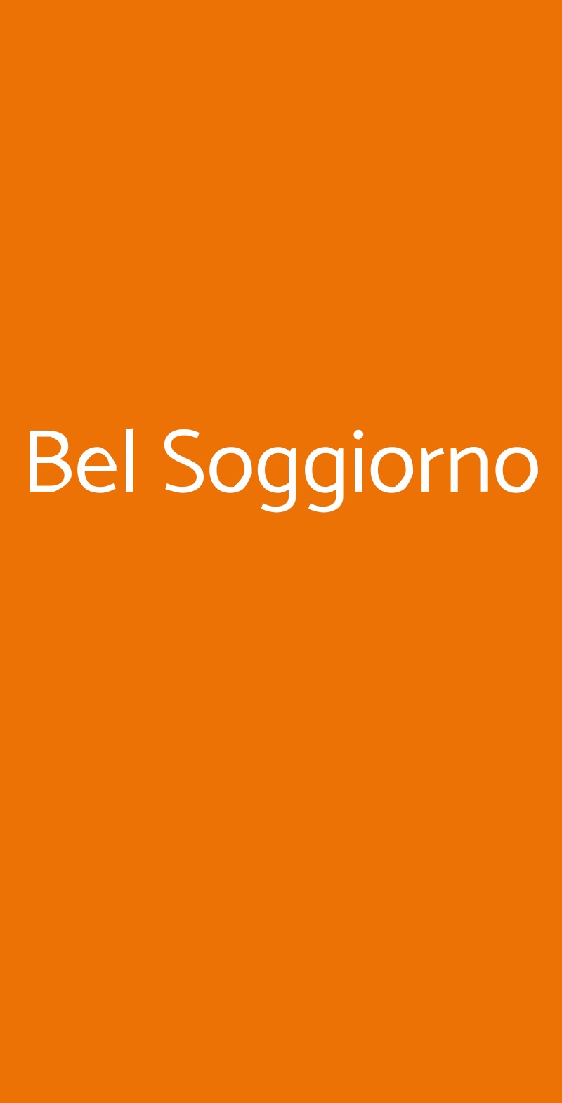 Bel Soggiorno San Gimignano menù 1 pagina