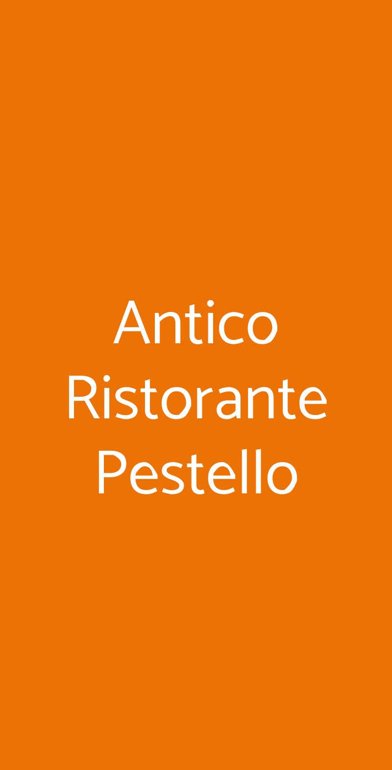 Antico Ristorante Pestello Castellina in Chianti menù 1 pagina