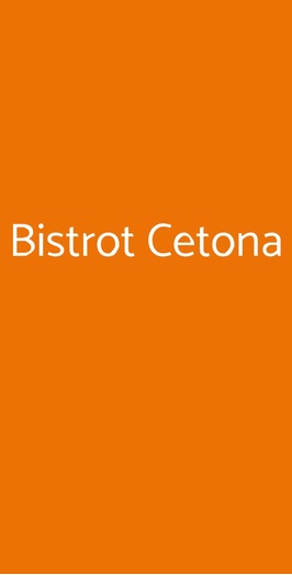 Bistrot Cetona, Cetona