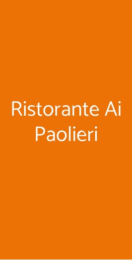 Ristorante Ai Paolieri, Livorno