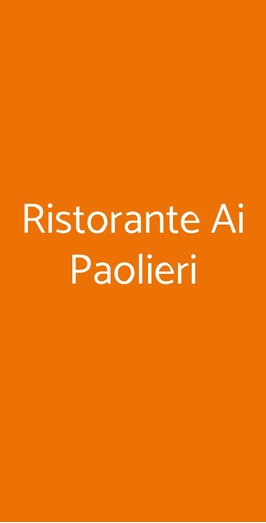Ristorante Ai Paolieri
