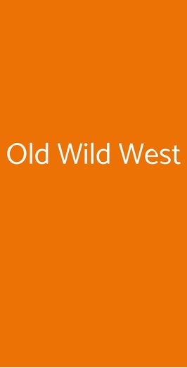 Old Wild West