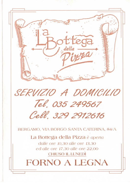 La Bottega Della Pizza Di Soncco Palomino Carlos Bergamo menù 1 pagina