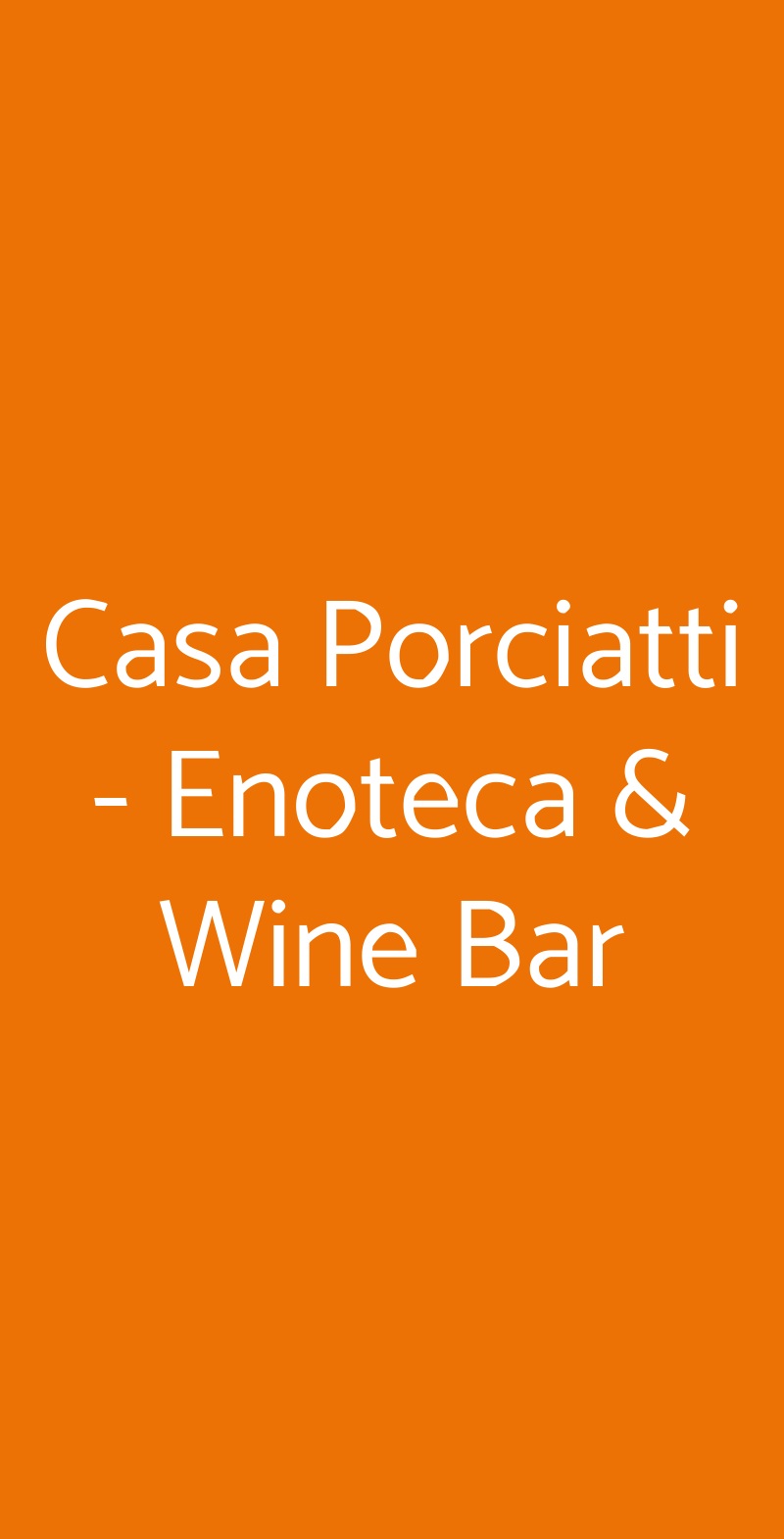Casa Porciatti - Enoteca & Wine Bar Radda in Chianti menù 1 pagina