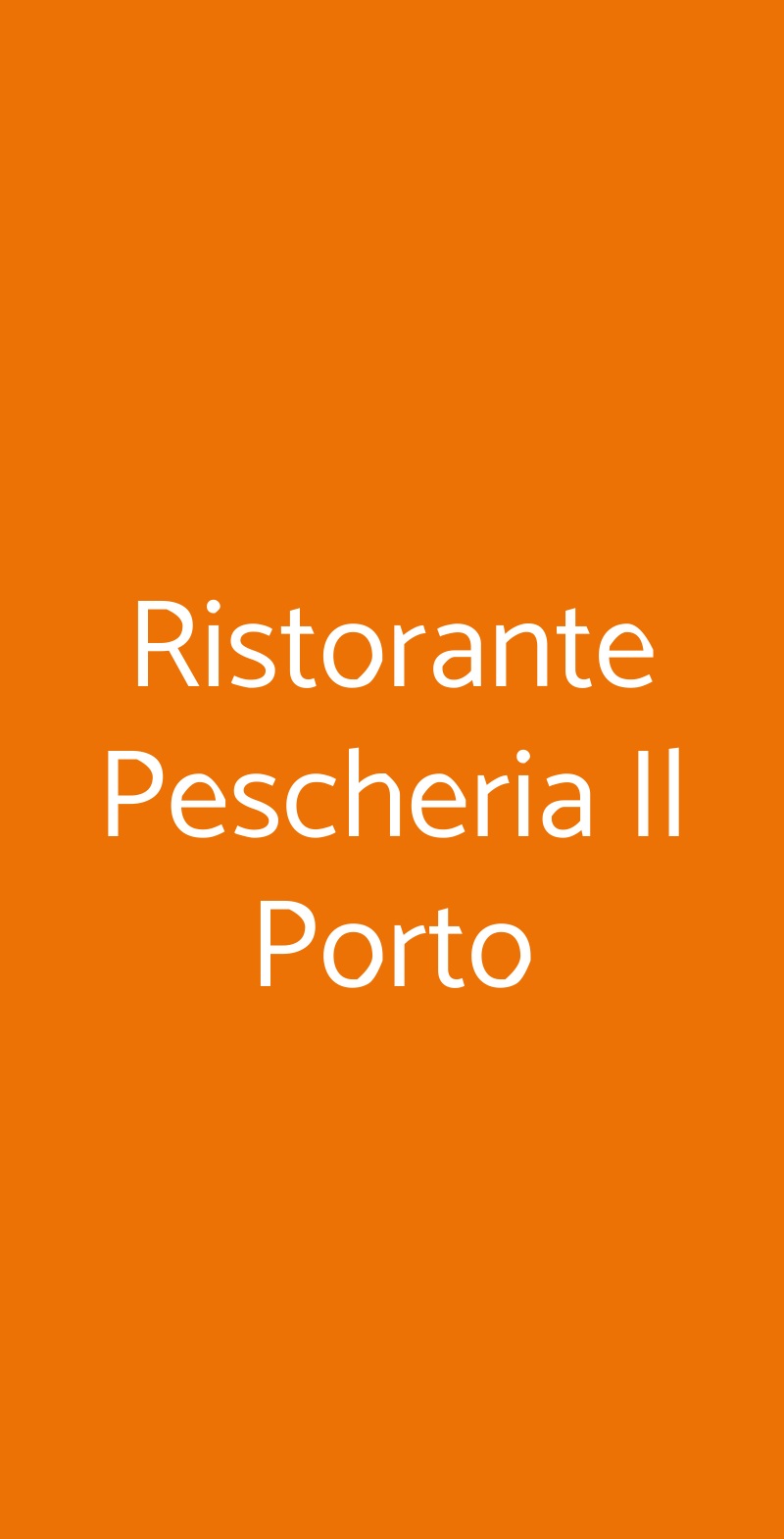 Ristorante Pescheria Il Porto Livorno menù 1 pagina
