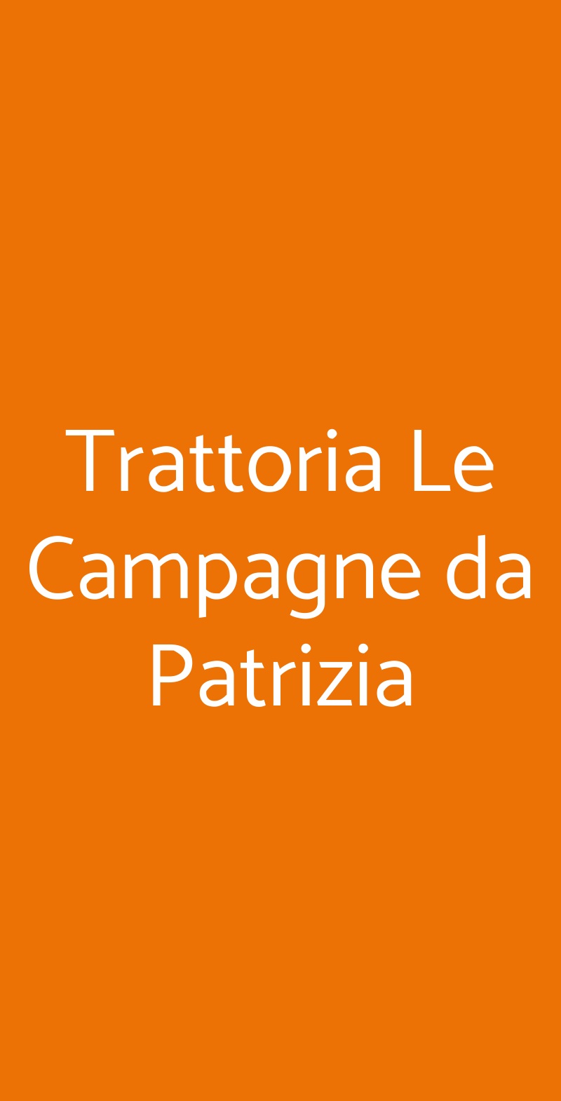 Trattoria Le Campagne da Patrizia Bovolone menù 1 pagina