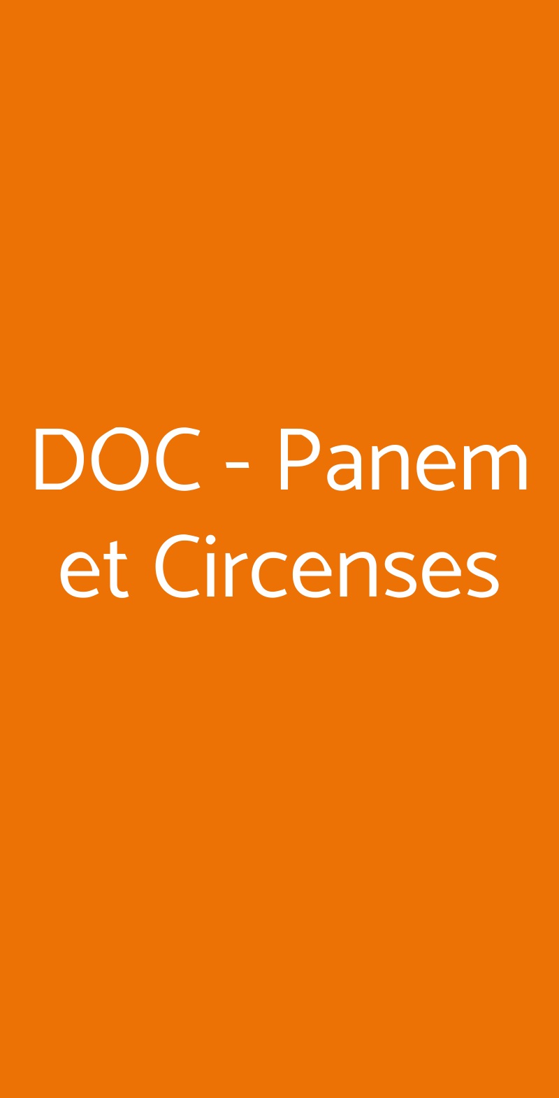 DOC - Panem et Circenses Livorno menù 1 pagina