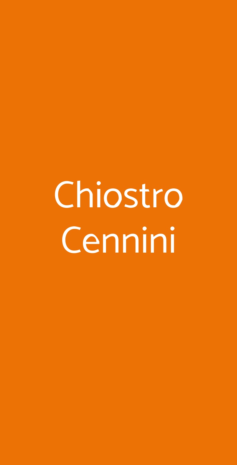 Chiostro Cennini Sarteano menù 1 pagina