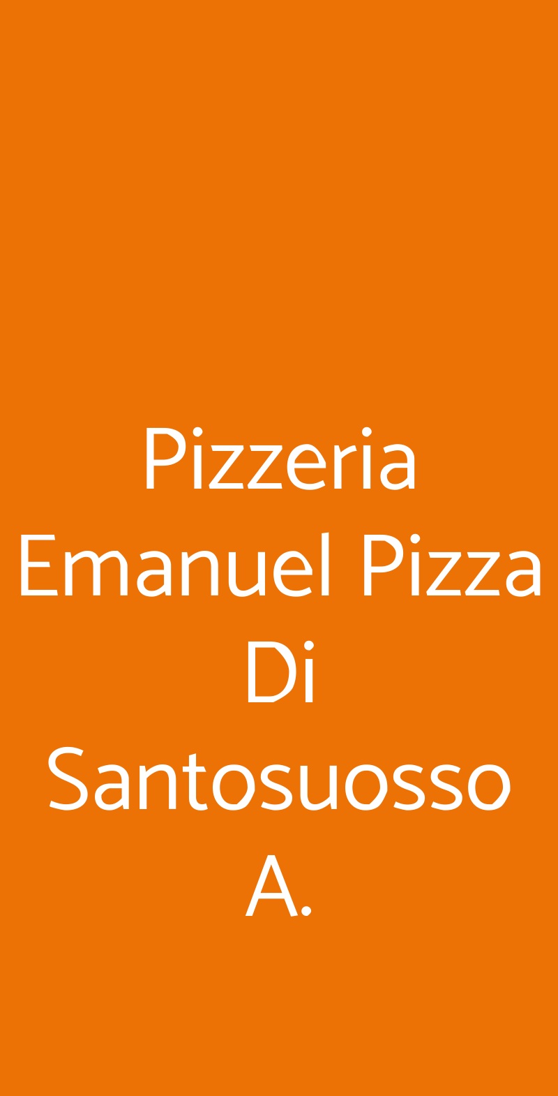 Pizzeria Emanuel Pizza Di Santosuosso A. Livorno menù 1 pagina