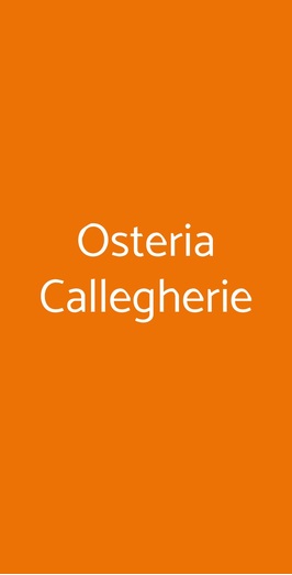 Osteria Callegherie, Imola