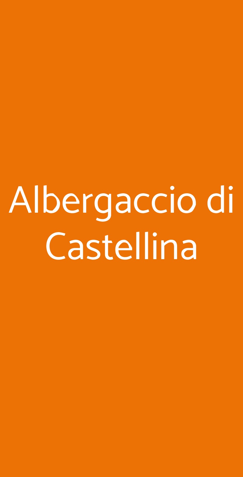 Albergaccio di Castellina Castellina in Chianti menù 1 pagina