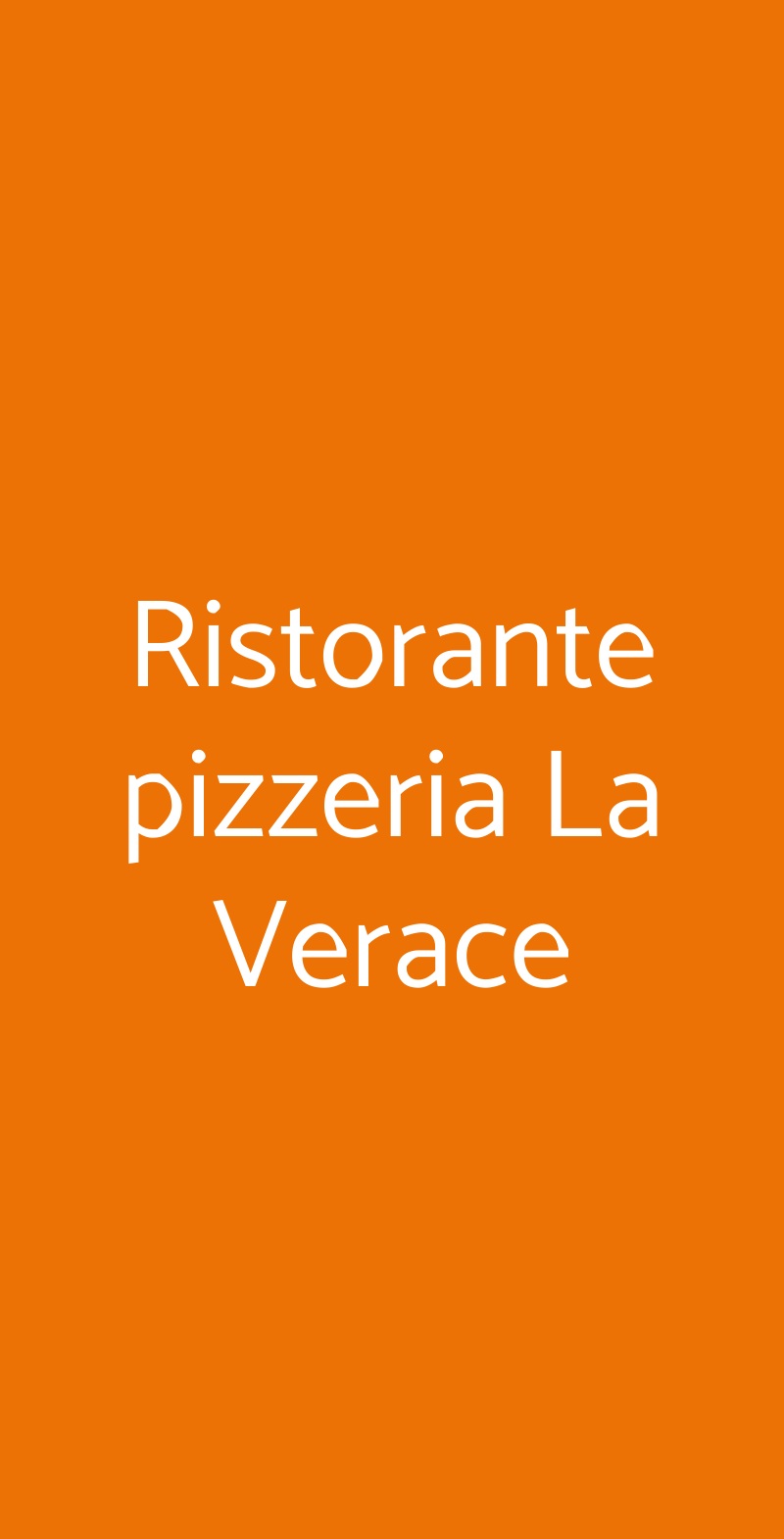 Ristorante pizzeria La Verace Bologna menù 1 pagina