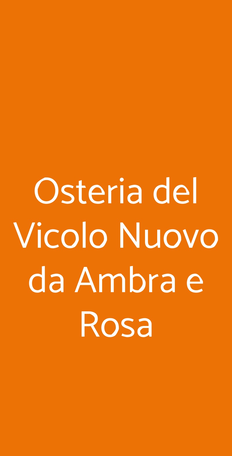 Osteria del Vicolo Nuovo da Ambra e Rosa Imola menù 1 pagina