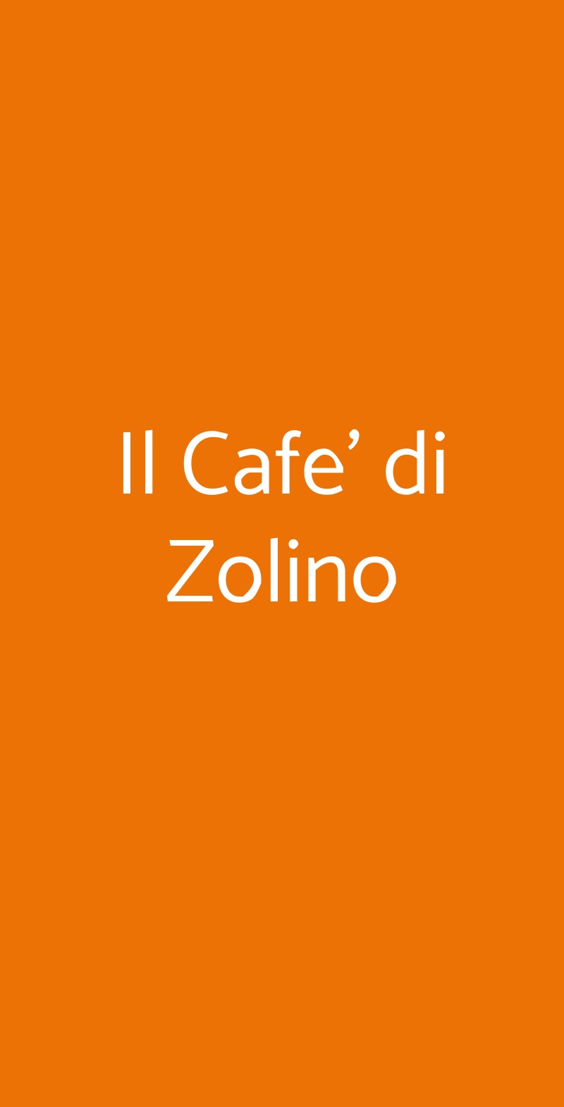 Il Cafe' di Zolino Imola menù 1 pagina