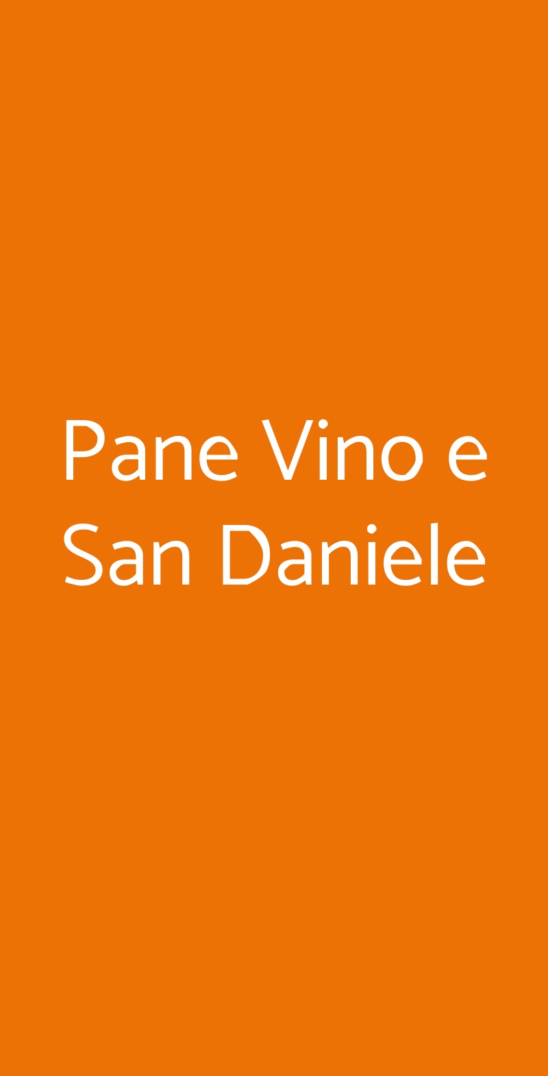 Pane Vino e San Daniele Bologna menù 1 pagina